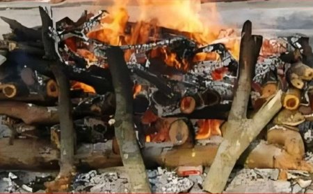 रास्ता नहीं मिला तो सड़क पर ही कर दिया अंतिम संस्कार, सोशल मीडिया पर वीडियो हुआ वायरल