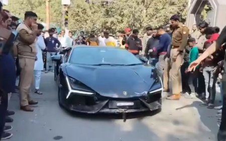 कानपुर की VIP रोड पर लेम्बोर्गिनी का कहर, तंबाकू कारोबारी के बेटे की कार ने राहगीरों को रौंदा