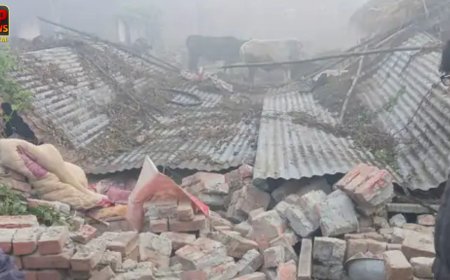 लखीमपुर खीरी में दर्दनाक हादसा: टीन शेड गिरने से बुजुर्ग महिला की मौत, तीन घायल