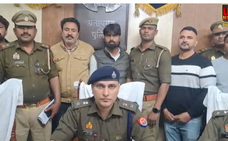 प्रतापगढ़ में अवैध असलहा तस्करी का भंडाफोड़, दो तस्कर गिरफ्तार, हथियार और कार बरामद