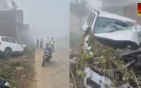 गोरखपुर में पुलिस वाहन पेड़ से टकराया, दरोगा की मौत, पांच पुलिसकर्मी घायल