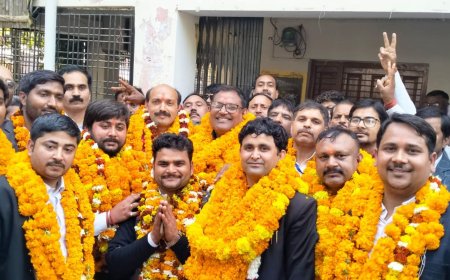 जूनियर बार एसोसिएशन प्रतापगढ़ चुनाव 2025-26: करुणा शंकर मिश्र बने अध्यक्ष, कौशलेश त्रिपाठी महामंत्री निर्वाचित