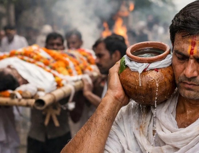 दाह संस्कार के समय घड़ा फोड़ने के पीछे क्या है मान्यता? जानिए शास्त्रों में क्या लिखा है