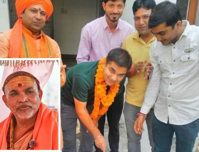 IPS अजय पाल शर्मा और आशुतोष महाराज की शंकराचार्य ने दिखाई तस्वीर, मचा बवाल