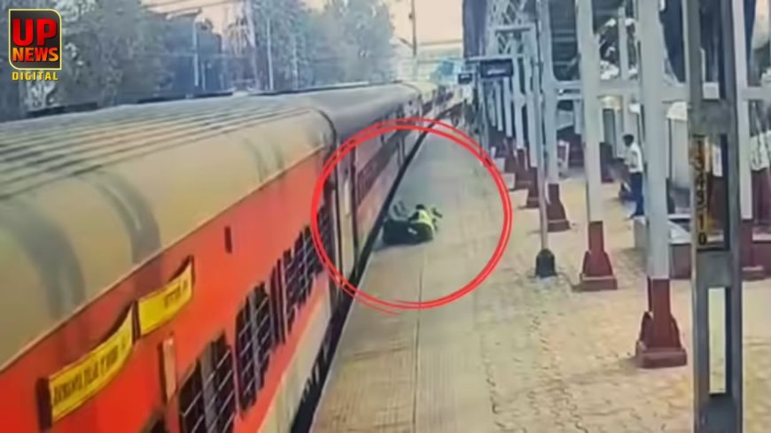 नैनी स्टेशन पर बड़ा हादसा टला, पॉइंट्समैन की सूझबूझ से बची यात्री की जान