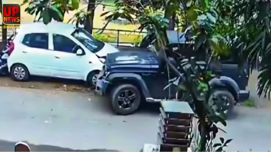 शादी में टशन दिखाना पड़ा भारी, किराये की थार से कार-बाइक को मारी टक्कर, बीटेक छात्र गिरफ्तार