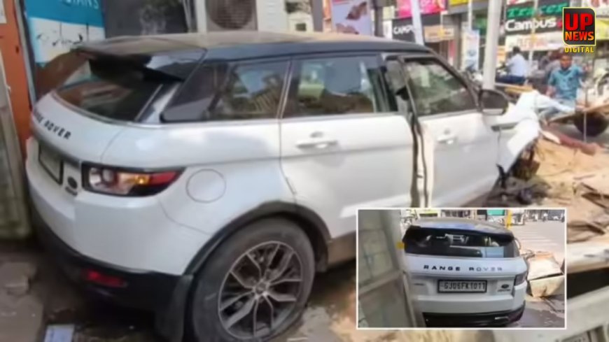 वडोदरा में तेज रफ्तार का कहर, रावपुरा में रेंज रोवर ने ट्रैफिक सिग्नल को मारी टक्कर, ड्राइवर फरार