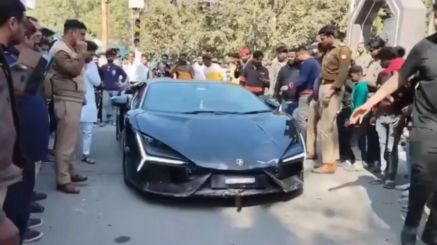 कानपुर की VIP रोड पर लेम्बोर्गिनी का कहर, तंबाकू कारोबारी के बेटे की कार ने राहगीरों को रौंदा
