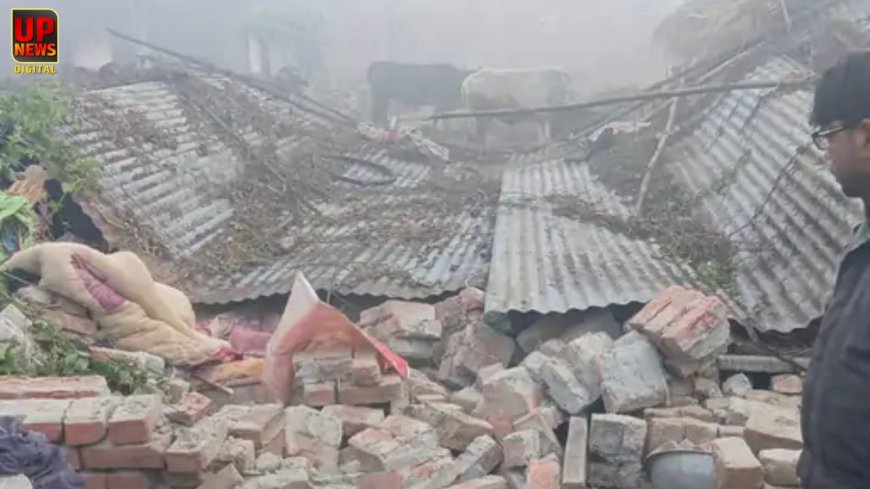 लखीमपुर खीरी में दर्दनाक हादसा: टीन शेड गिरने से बुजुर्ग महिला की मौत, तीन घायल