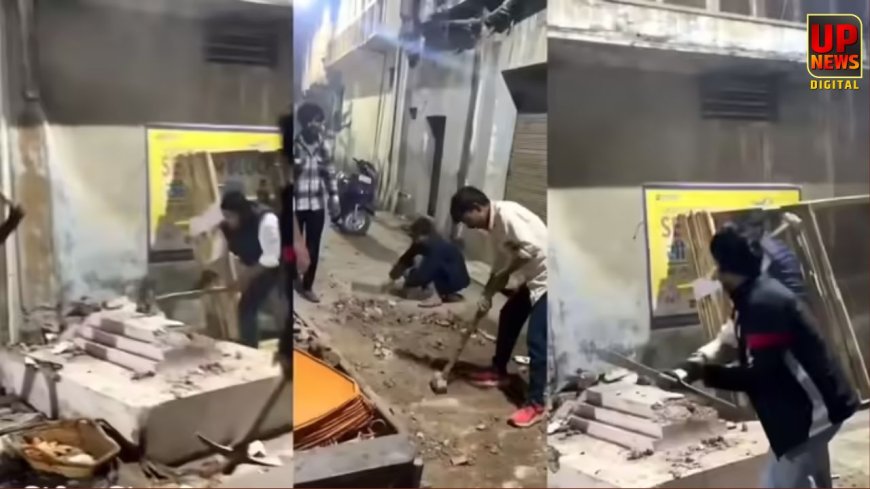 साहिबाबाद में मजार तोड़ने का वीडियो वायरल, हिंदू रक्षा दल पदाधिकारी प्रिंस ठाकुर गिरफ्तार