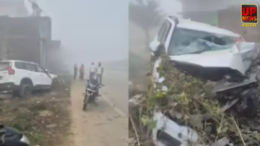 गोरखपुर में पुलिस वाहन पेड़ से टकराया, दरोगा की मौत, पांच पुलिसकर्मी घायल