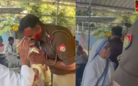 लखनऊ पुलिस ने आश्रम में मनाई ऐसी होली, बुजुर्गों की आंखों में आ गए आंसू