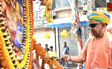 गोरखपुर में सीएम योगी का अलग अंदाज, काला चश्मा पहन खेली होली, बोले- ‘जहां धर्म होगा, वहीं विजय होगी’