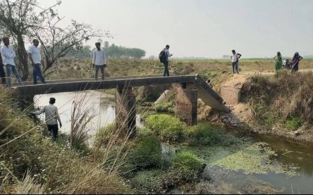 अमेठी में ग्रामीणों के सहयोग से बना पुल धराशायी, लोगों को हो रही भारी परेशानी