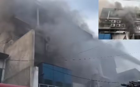 नोएडा की फैक्ट्री में भीषण आग, जान बचाने के लिए कर्मचारियों ने लगाई छलांग, कई घायल