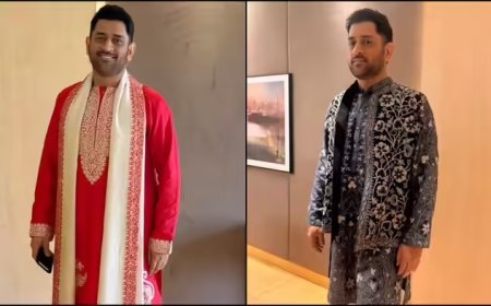 धोनी के कुर्ते में दिखी भारत की संस्कृति, ऐपन और खोवर कला से सजा खास लुक चर्चा में