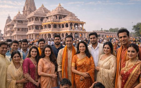 अयोध्या में फिल्म और टीवी कलाकारों का जमावड़ा, रामलला के दरबार में किया दर्शन और पूजा