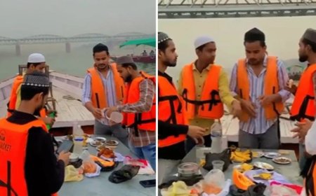 वाराणसी में गंगा के बीच नाव पर इफ्तार पार्टी से मचा बवाल, बिरयानी की हड्डियां नदी में फेंकने के आरोप में 14 पर FIR