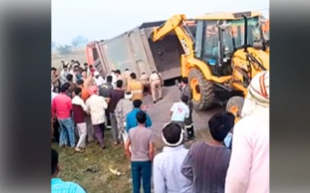 सुबह-सुबह मौत बनकर पलटा डंपर… बुलंदशहर में 2 मजदूरों की दर्दनाक मौत, 2 जिंदगी से जूझ रहे