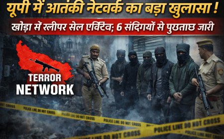 यूपी में आतंकी नेटवर्क का बड़ा खुलासा, खोड़ा में स्लीपर सेल एक्टिव; 6 संदिग्धों से पूछताछ जारी