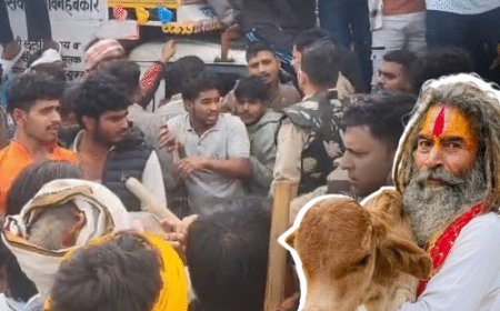 मथुरा में गौरक्षक फरसा बाबा की मौत के बाद बवाल, हाईवे जाम, पुलिस पर पथराव