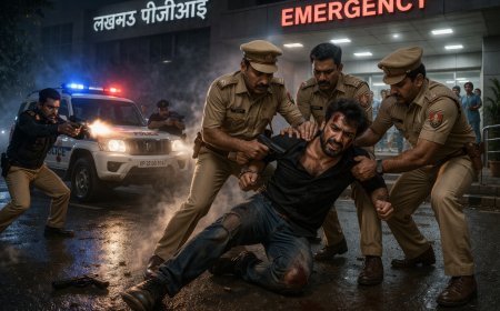 लखनऊ पीजीआई में पुलिस-बदमाशों के बीच मुठभेड़, कुख्यात लुटेरा गिरफ्तार