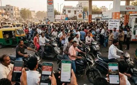 अफवाहों से अमेठी में पेट्रोल पंपों पर मची होड़, लंबी कतारों से बढ़ी परेशानी