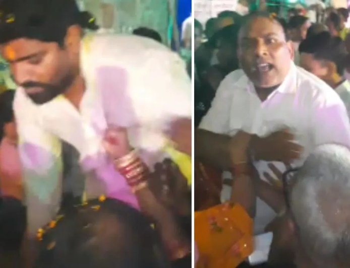 कानपुर में मंदिर के महंत की सरेराह पिटाई, मीट खाते वीडियो वायरल होने के बाद भड़का लोगों का गुस्सा