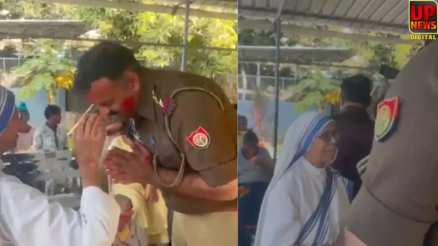 लखनऊ पुलिस ने आश्रम में मनाई ऐसी होली, बुजुर्गों की आंखों में आ गए आंसू