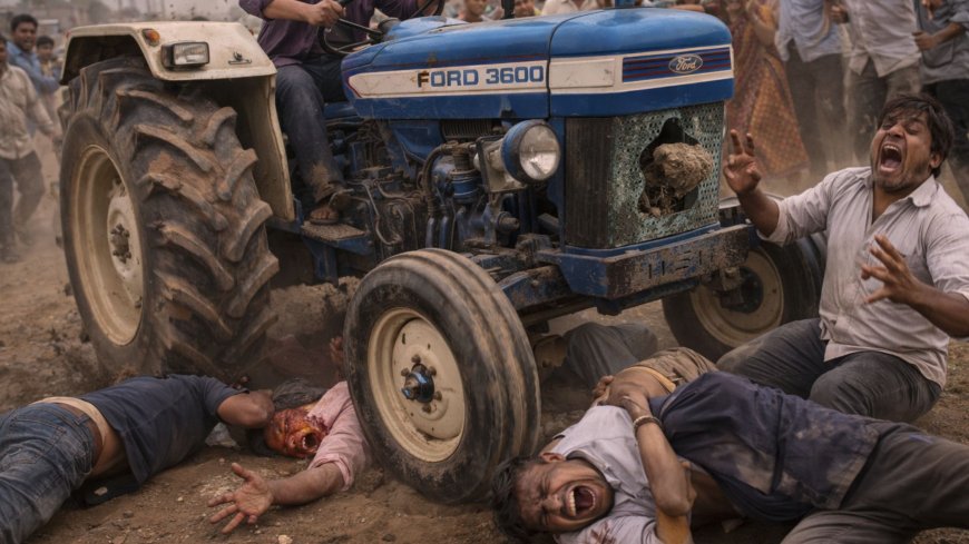 फतेहपुर के होलापुर में खौफनाक वारदात, शराबी युवक ने चार लोगों पर दौड़ाया ट्रैक्टर