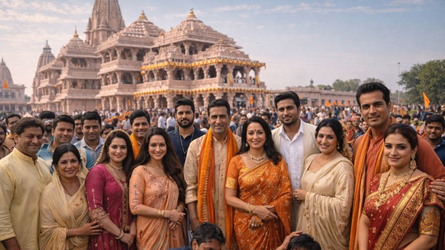 अयोध्या में फिल्म और टीवी कलाकारों का जमावड़ा, रामलला के दरबार में किया दर्शन और पूजा