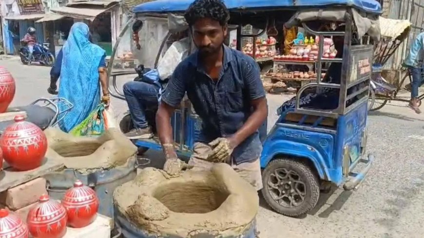LPG संकट के बीच दरभंगा में देसी जुगाड़, मूर्तिकार अब बना रहे ड्रम वाले मिट्टी के चूल्हे