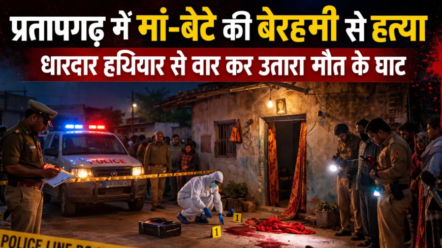 प्रतापगढ़ में मां-बेटे की बेरहमी से हत्या, धारदार हथियार से वार कर उतारा मौत के घाट