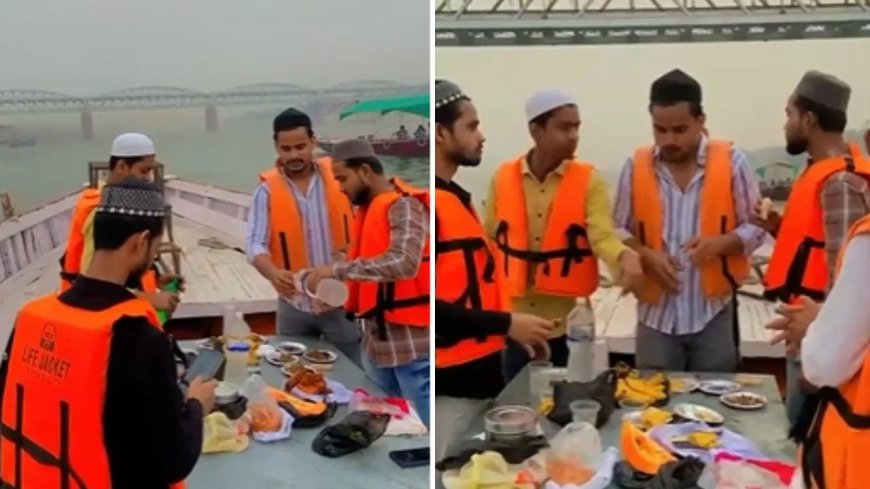 वाराणसी में गंगा के बीच नाव पर इफ्तार पार्टी से मचा बवाल, बिरयानी की हड्डियां नदी में फेंकने के आरोप में 14 पर FIR