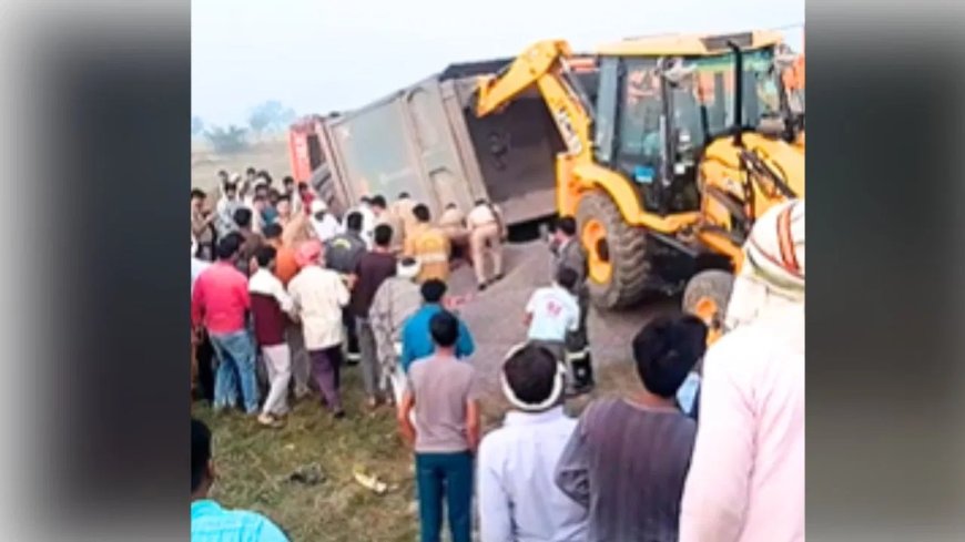 सुबह-सुबह मौत बनकर पलटा डंपर… बुलंदशहर में 2 मजदूरों की दर्दनाक मौत, 2 जिंदगी से जूझ रहे