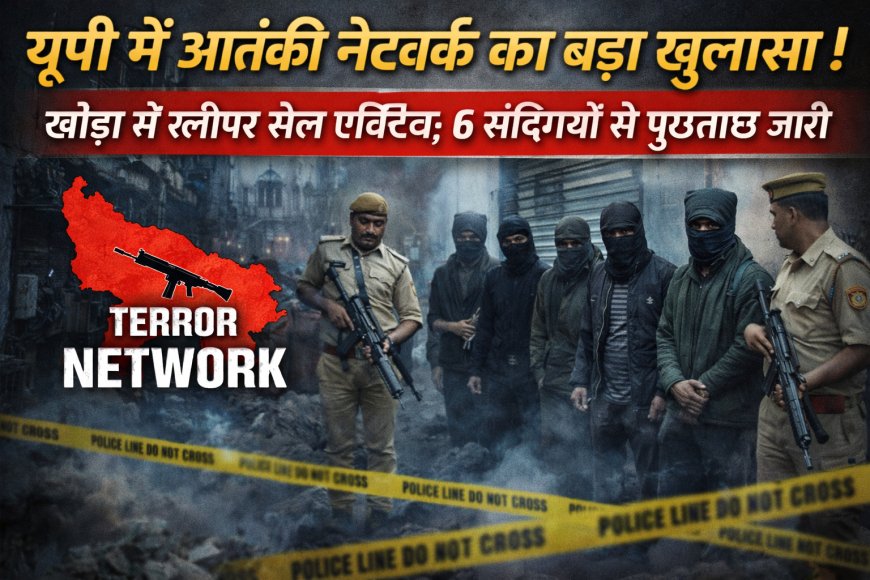 यूपी में आतंकी नेटवर्क का बड़ा खुलासा, खोड़ा में स्लीपर सेल एक्टिव; 6 संदिग्धों से पूछताछ जारी