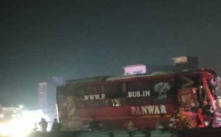 अयोध्या में भीषण सड़क हादसा: NH-27 पर डबल डेकर बस ट्रेलर से टकराई, ड्राइवर समेत दो घायल