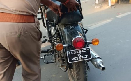 यूजीसी का बाप वाली बुलेट ने मचाया हड़कंप, वाराणसी पुलिस ने कार्रवाई कर सीज की बाइक