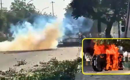 वेतन बढ़ाने की मांग पर भड़के मजदूर, पुलिस से भिड़ंत… गाड़ियां फूंकी, आंसू गैस से काबू