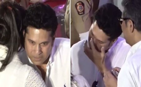 आशा भोसले को अंतिम विदाई देते ही भावुक हुए सचिन तेंदुलकर, रोते हुए बार-बार पोंछे अपने आंसू