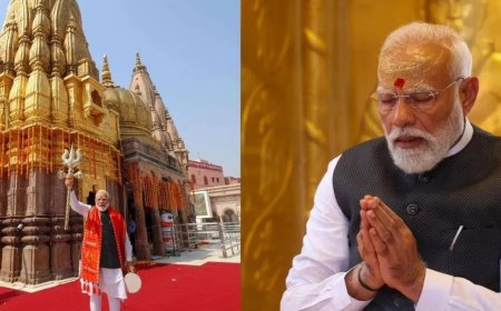 वाराणसी में मोदी-मोदी… 14 किलोमीटर के मेगा रोड शो के बाद काशी विश्वनाथ धाम पहुंचे PM