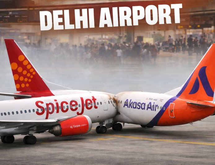 दिल्ली एयरपोर्ट पर टला बड़ा विमान हादसा… स्पाइसजेट और अकासा एयर के विमानों के विंग्स टकराए