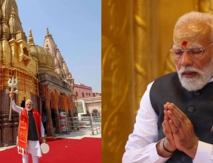 वाराणसी में मोदी-मोदी… 14 किलोमीटर के मेगा रोड शो के बाद काशी विश्वनाथ धाम पहुंचे PM