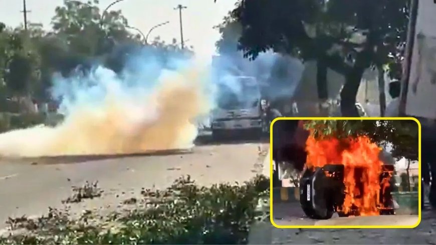 वेतन बढ़ाने की मांग पर भड़के मजदूर, पुलिस से भिड़ंत… गाड़ियां फूंकी, आंसू गैस से काबू