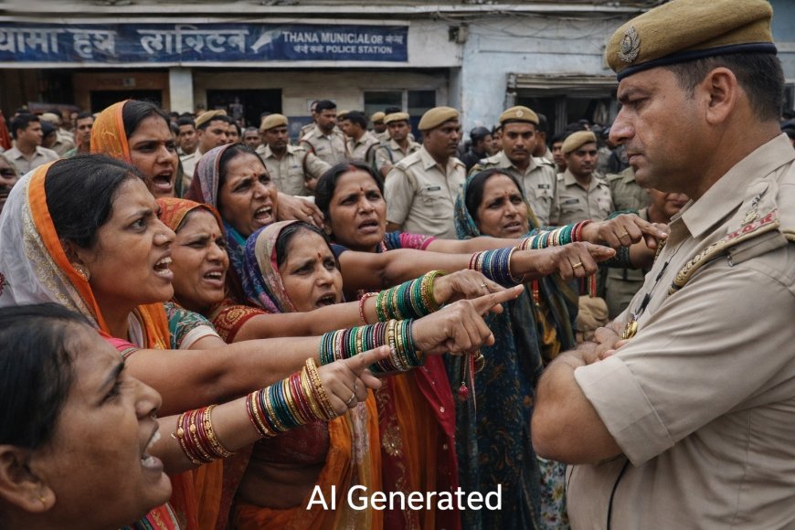 कानपुर में FIR न होने पर भड़कीं BJP महिला कार्यकर्ता, थाने में घुसकर दारोगा को दिखाई चूड़ियां