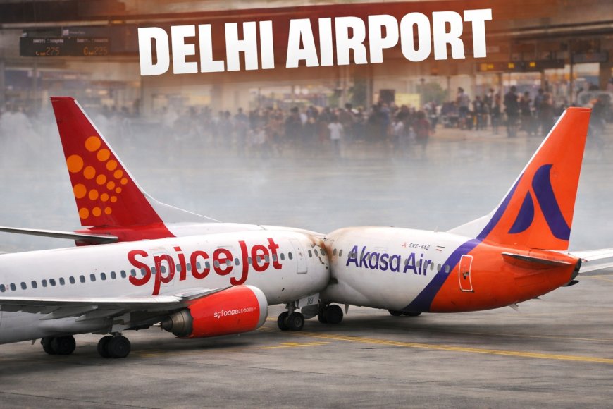 दिल्ली एयरपोर्ट पर टला बड़ा विमान हादसा… स्पाइसजेट और अकासा एयर के विमानों के विंग्स टकराए