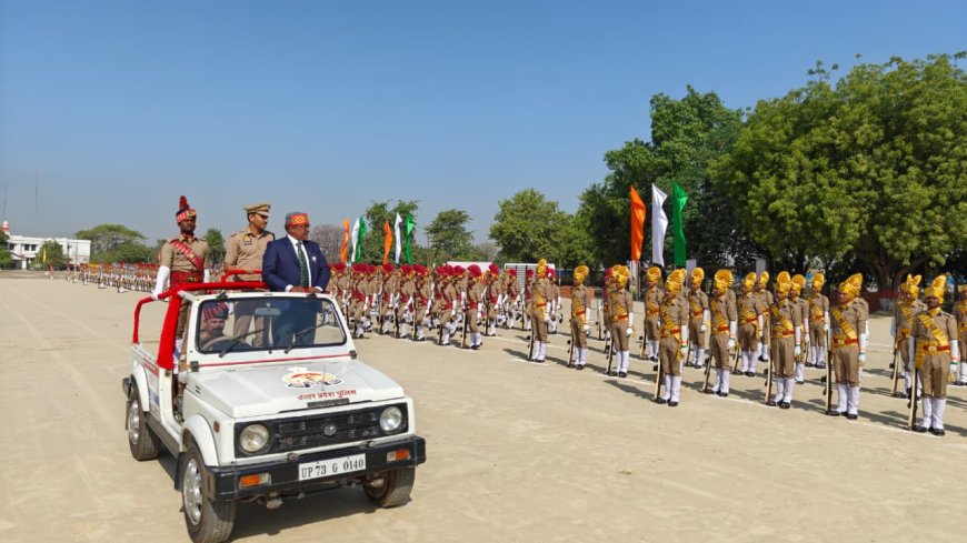 कौशांबी पुलिस लाइन में पासिंग आउट परेड का भव्य पूर्वाभ्यास, दिखा अनुशासन और जोश