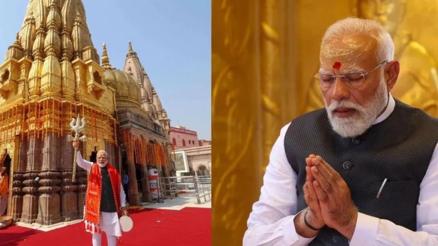 वाराणसी में मोदी-मोदी… 14 किलोमीटर के मेगा रोड शो के बाद काशी विश्वनाथ धाम पहुंचे PM