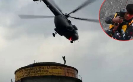 सिद्धार्थनगर में चमत्कारी रेस्क्यू: 15 घंटे बाद टंकी में फंसे दो किशोरों को वायुसेना ने बचाया, एक की मौत