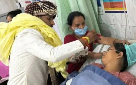 शादी के दिन हादसे का शिकार हुई दुल्हन, ICU में दूल्हे ने भरी मांग; अब लखनऊ में जिंदगी की जंग